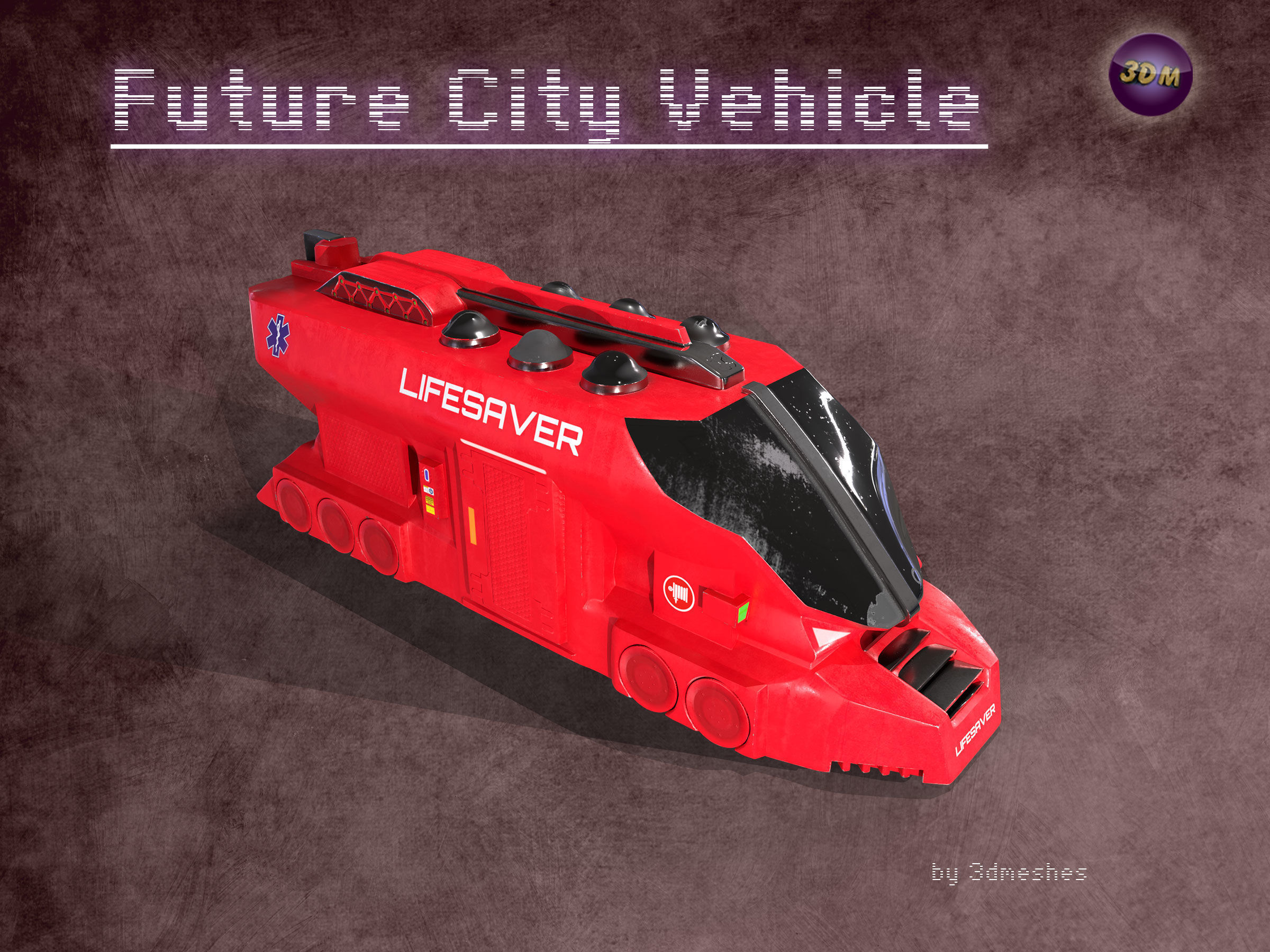 Future City Vehicle Truck 1  Free low-poly 3D model_15