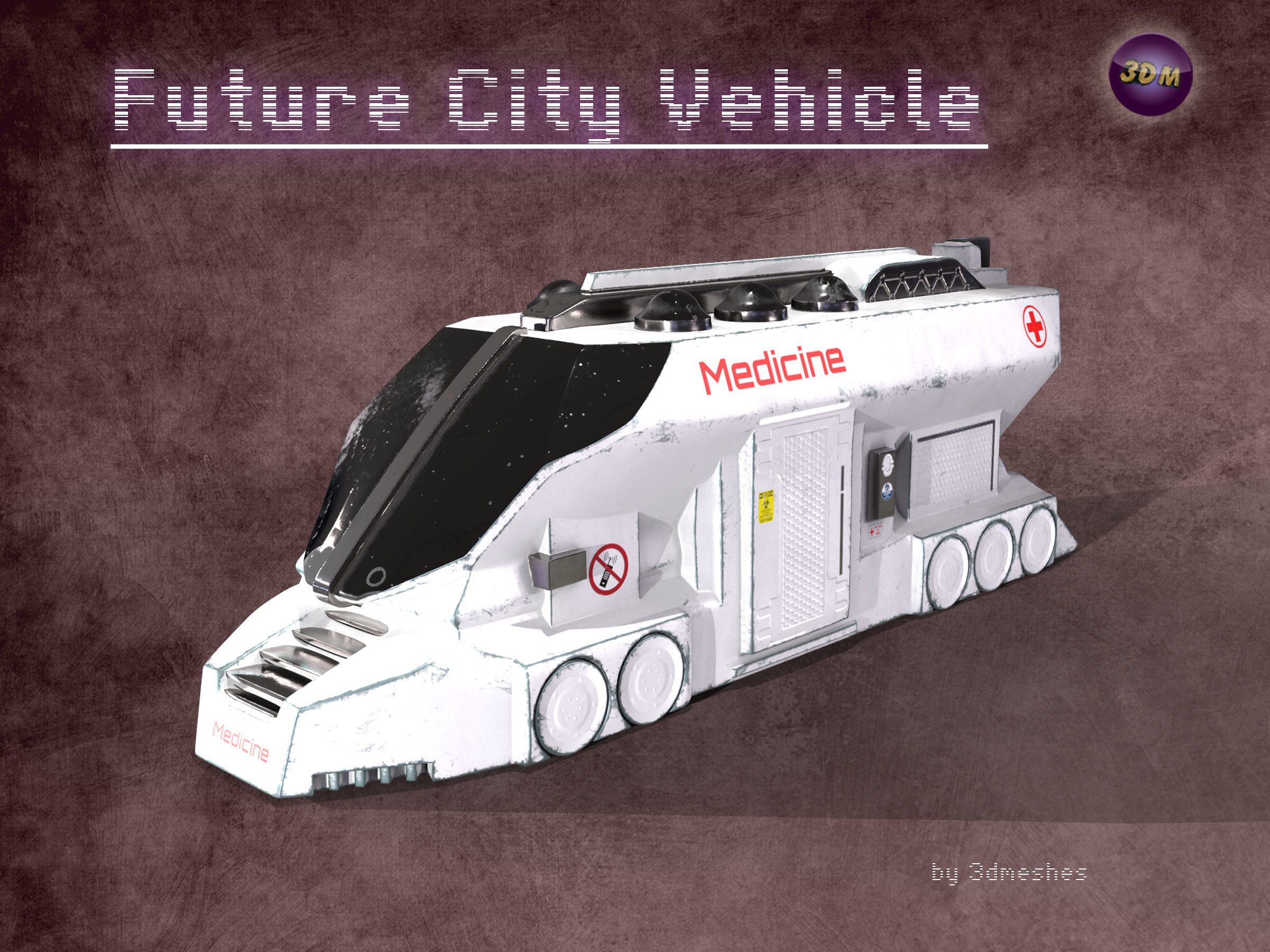 Future City Vehicle Truck 1  Free low-poly 3D model_31