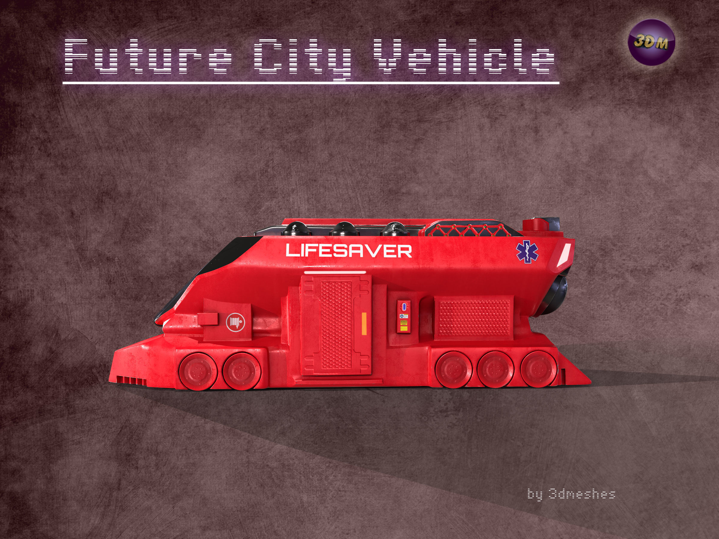 Future City Vehicle Truck 1  Free low-poly 3D model_8