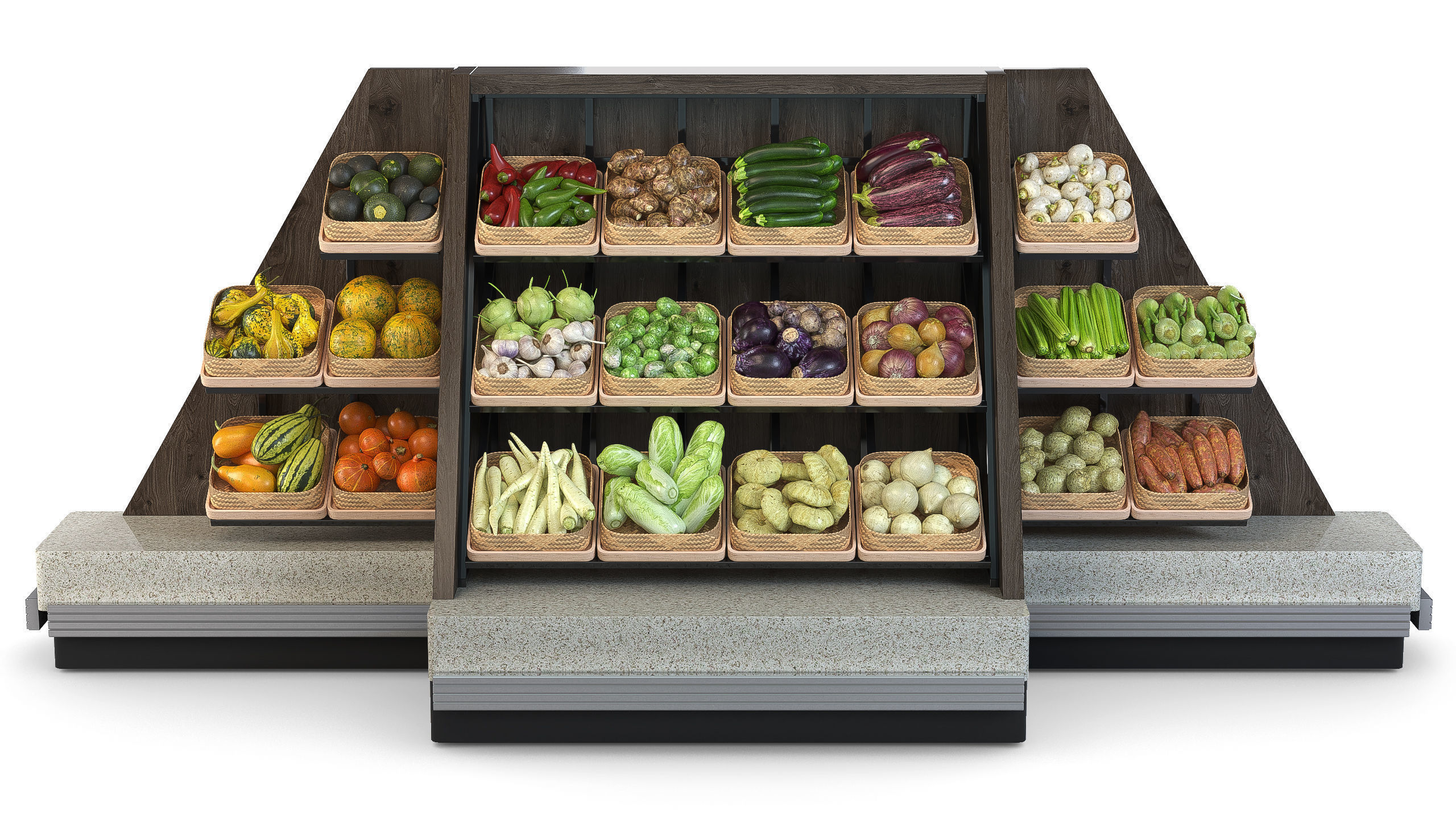 Vegetable Rack Low-poly 3D model_3