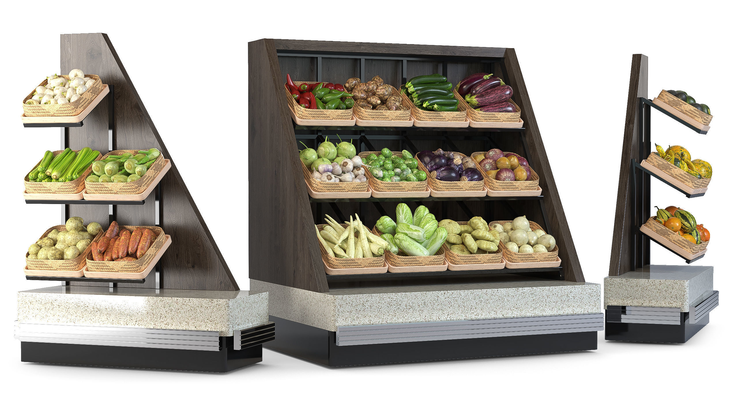 Vegetable Rack Low-poly 3D model_6