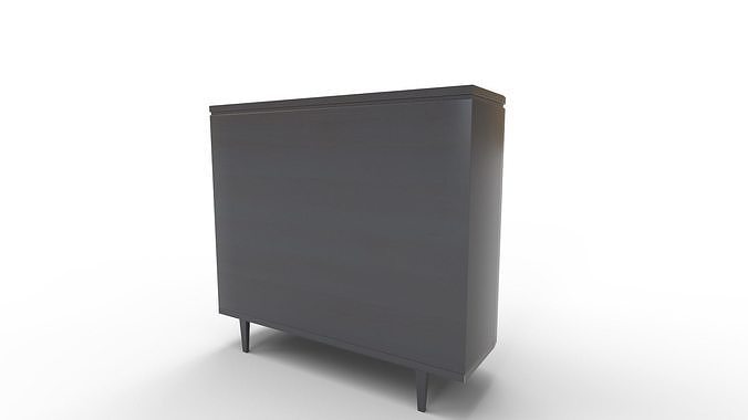Cane5 Drawer Accent Chest 3D model 7