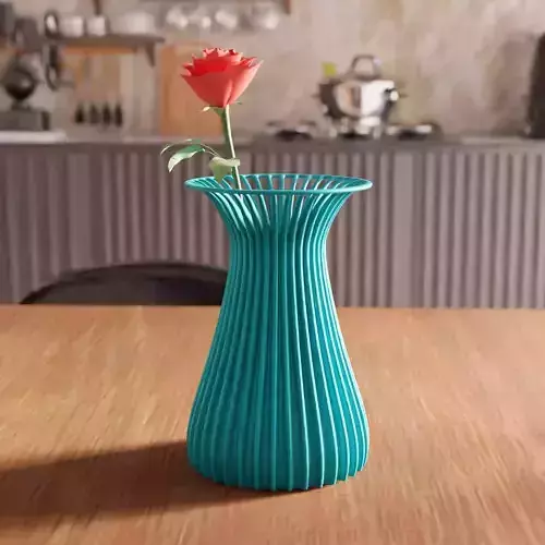 Desk Flower Vase Stl File - 106