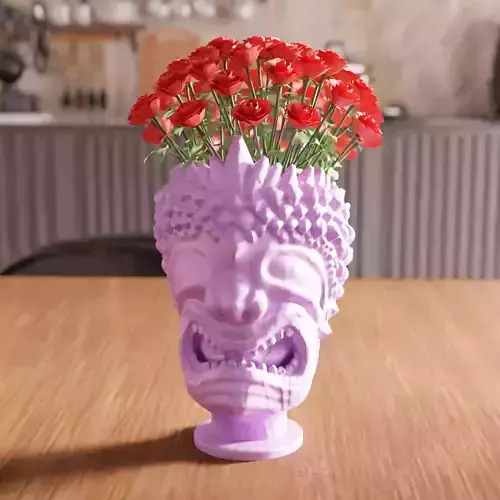 Hawaiian God Figure Vase STL File - 105 3D print model