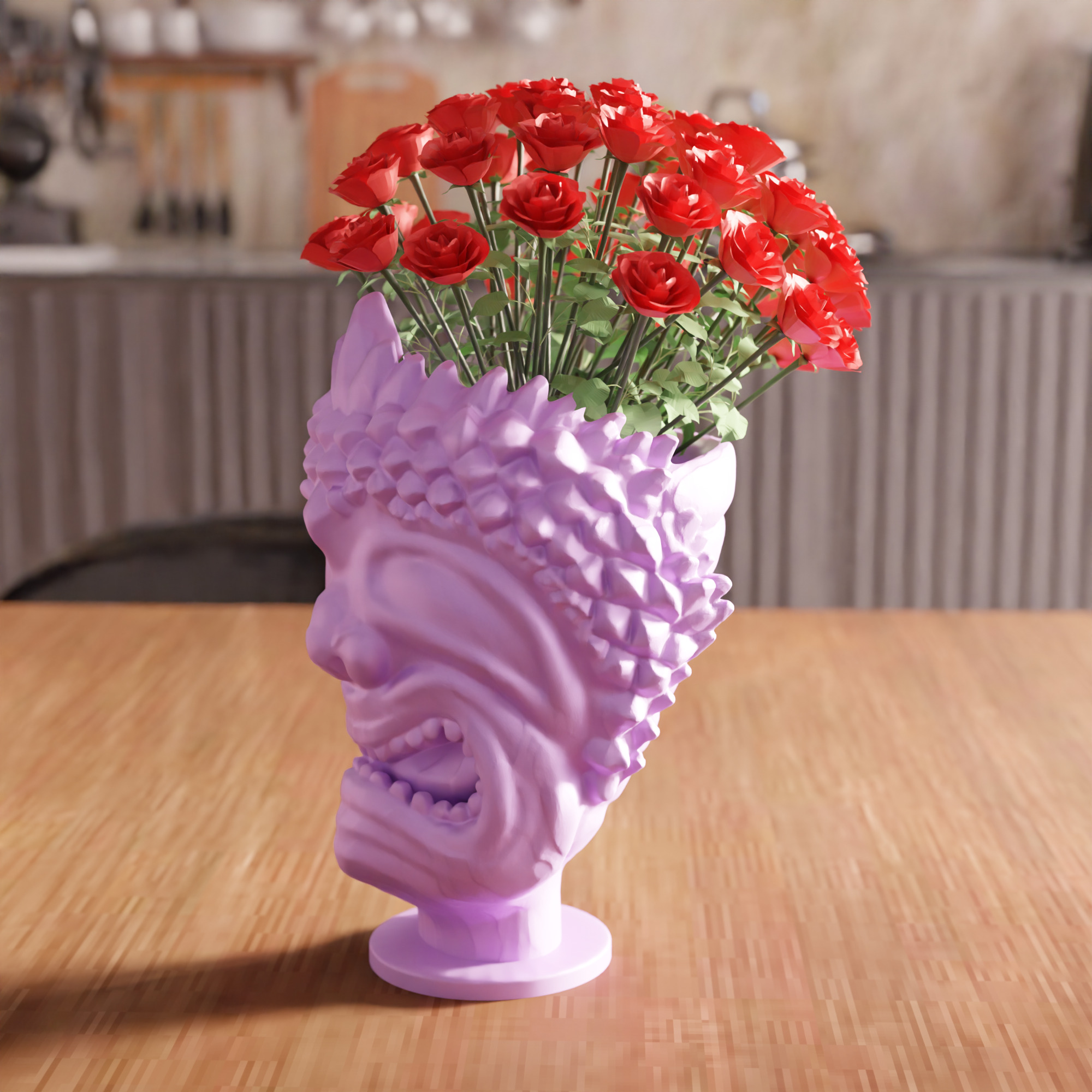 Hawaiian God Figure Vase STL File - 105 3D print model_4