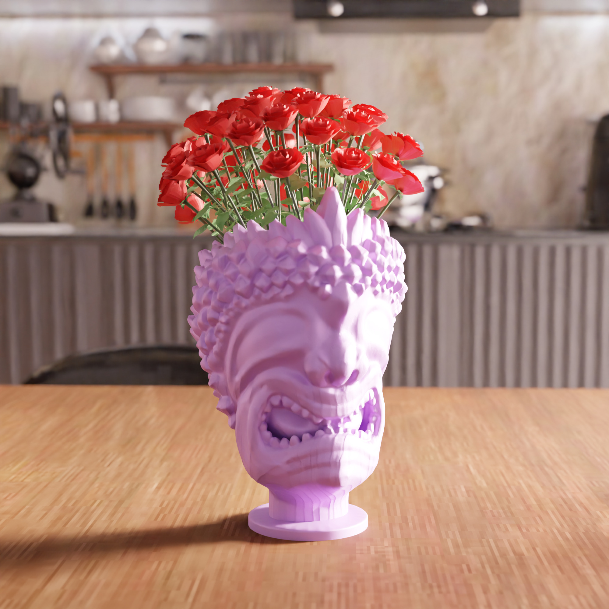 Hawaiian God Figure Vase STL File - 105 3D print model_6
