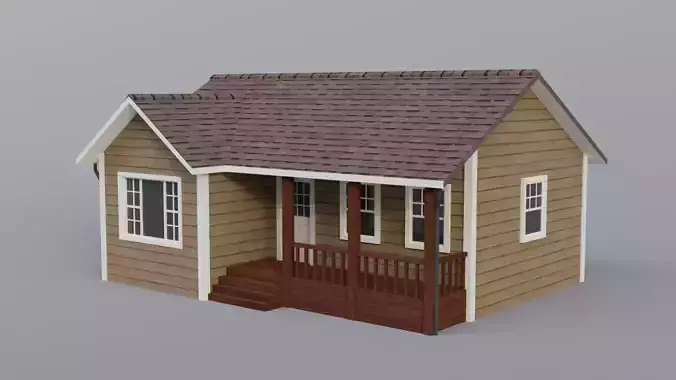 Low Poly house 8 Low-poly 3D model