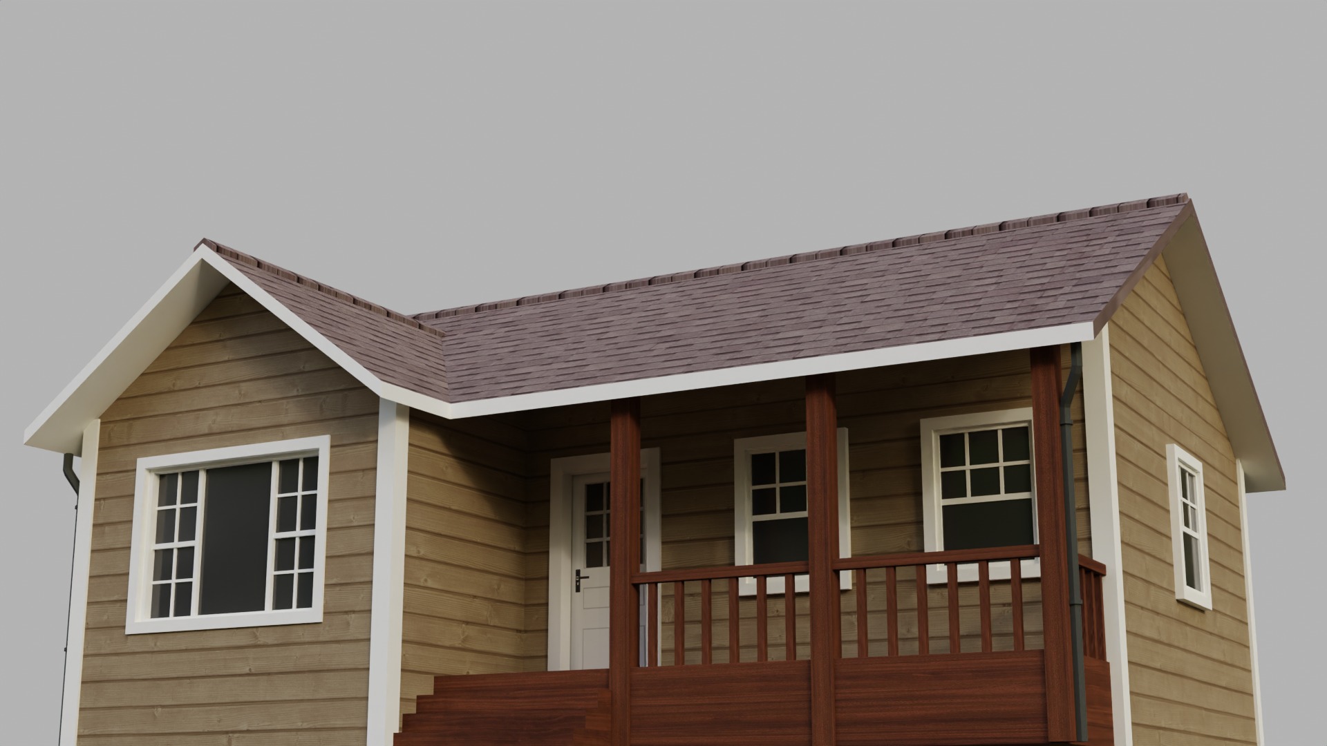 Low Poly house 8 Low-poly 3D model_2