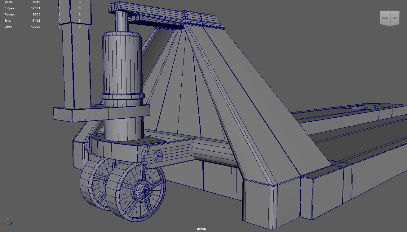 Hand Pallet Truck 01 Low-poly 3D model_13