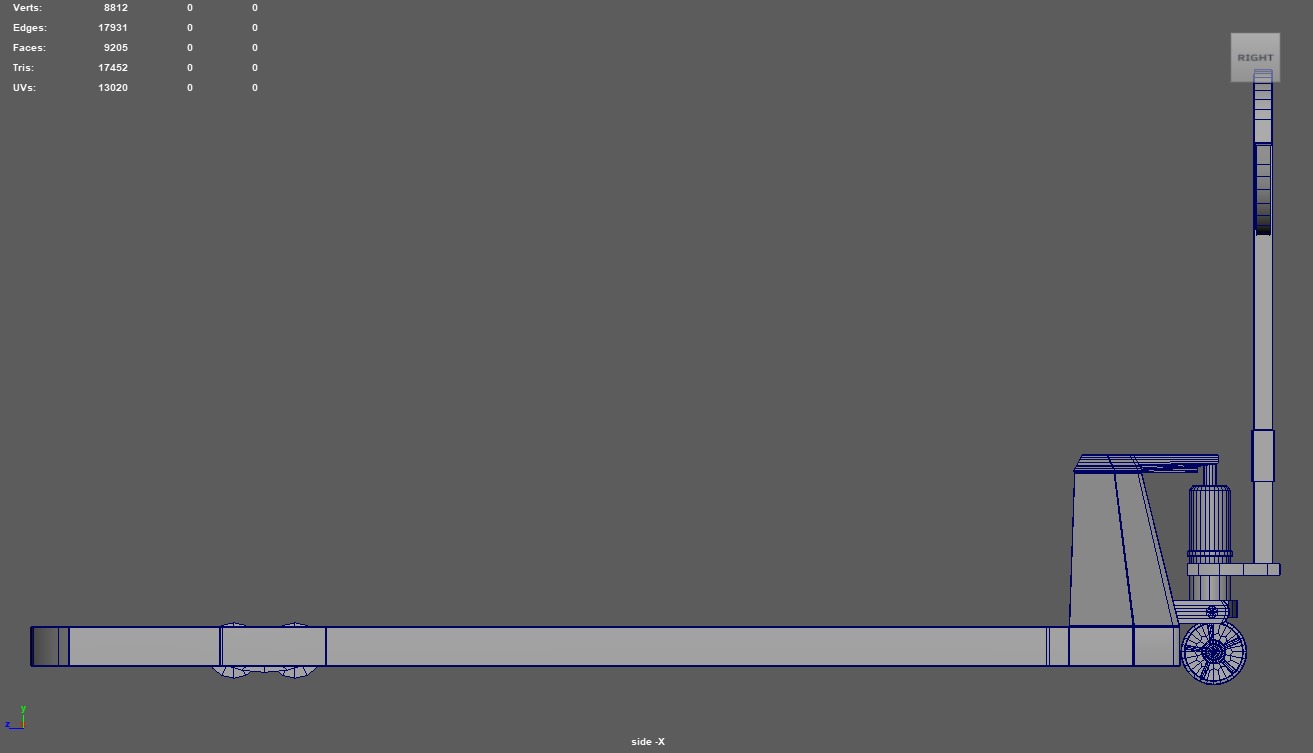 Hand Pallet Truck 01 Low-poly 3D model_10