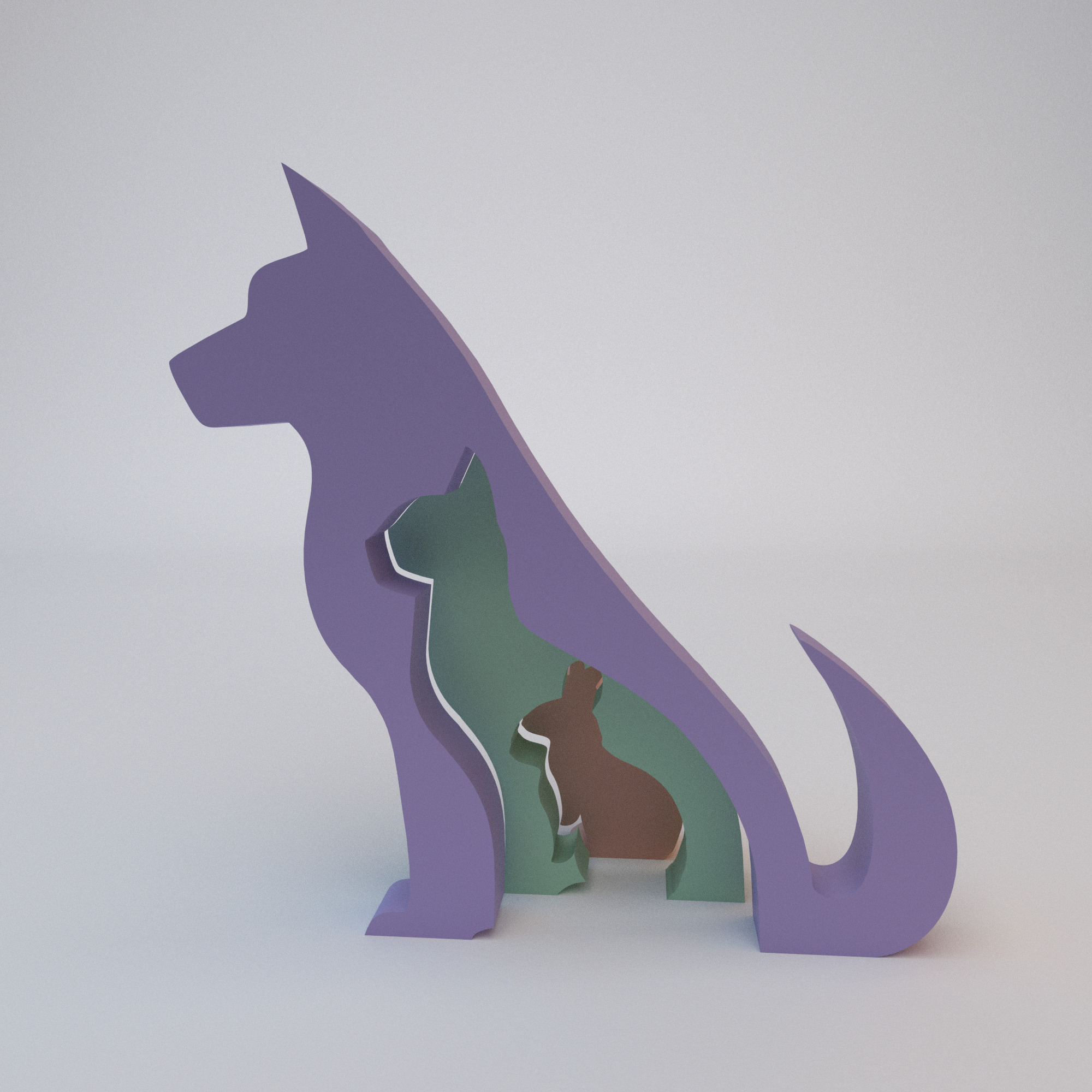 Dog Cat Rabbit Decor STL File - 102 3D print model_20