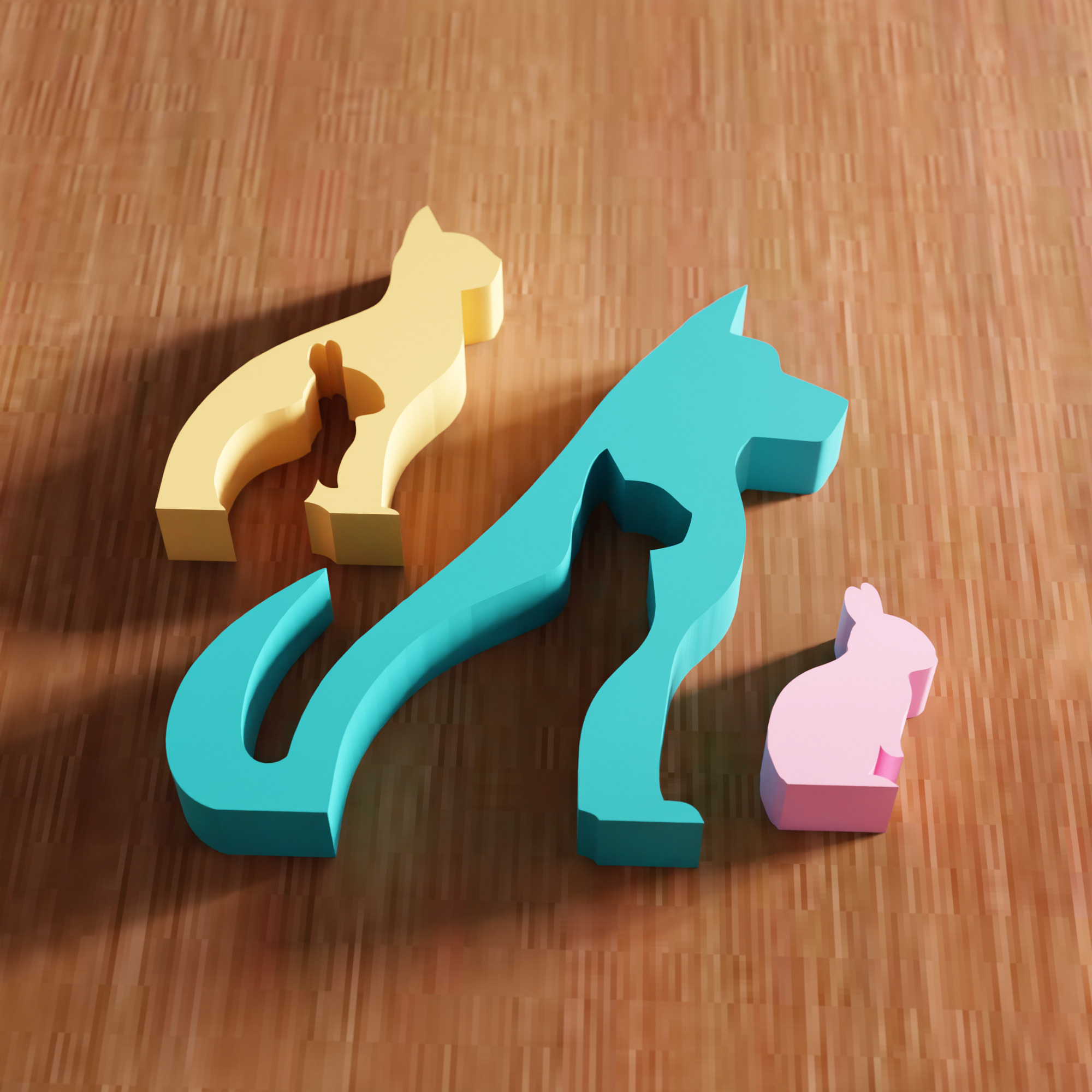 Dog Cat Rabbit Decor STL File - 102 3D print model_6