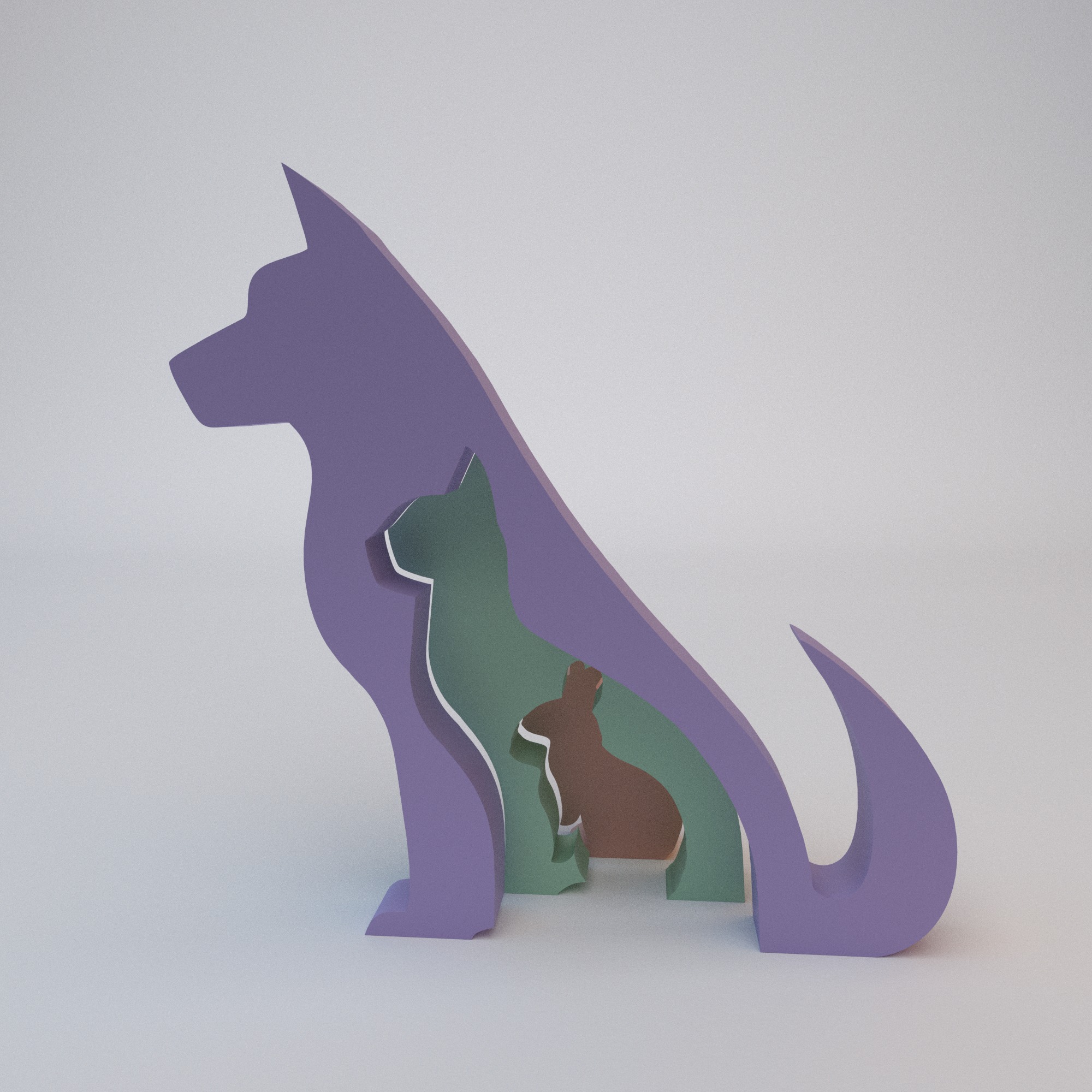 Dog Cat Rabbit Decor STL File - 102 3D print model_9