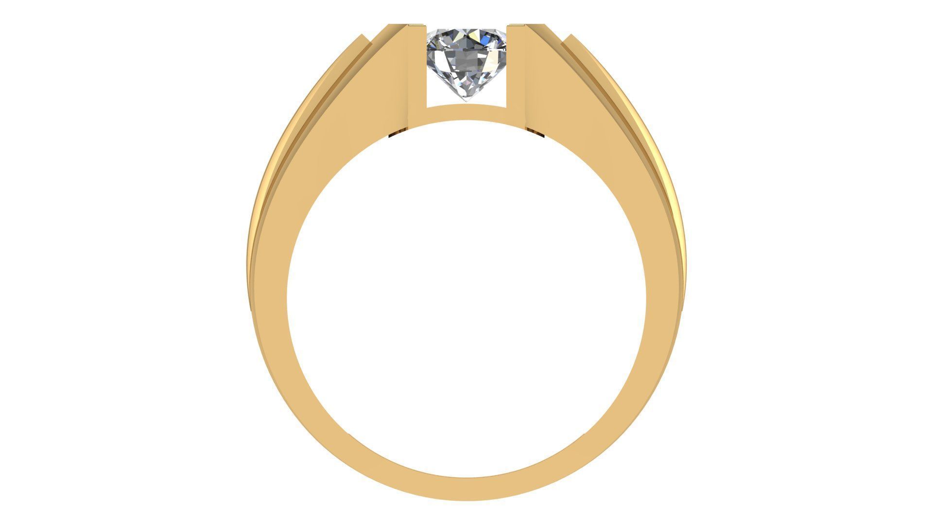 Ring Model - Diamond Ring Printable Model 3D print model_3