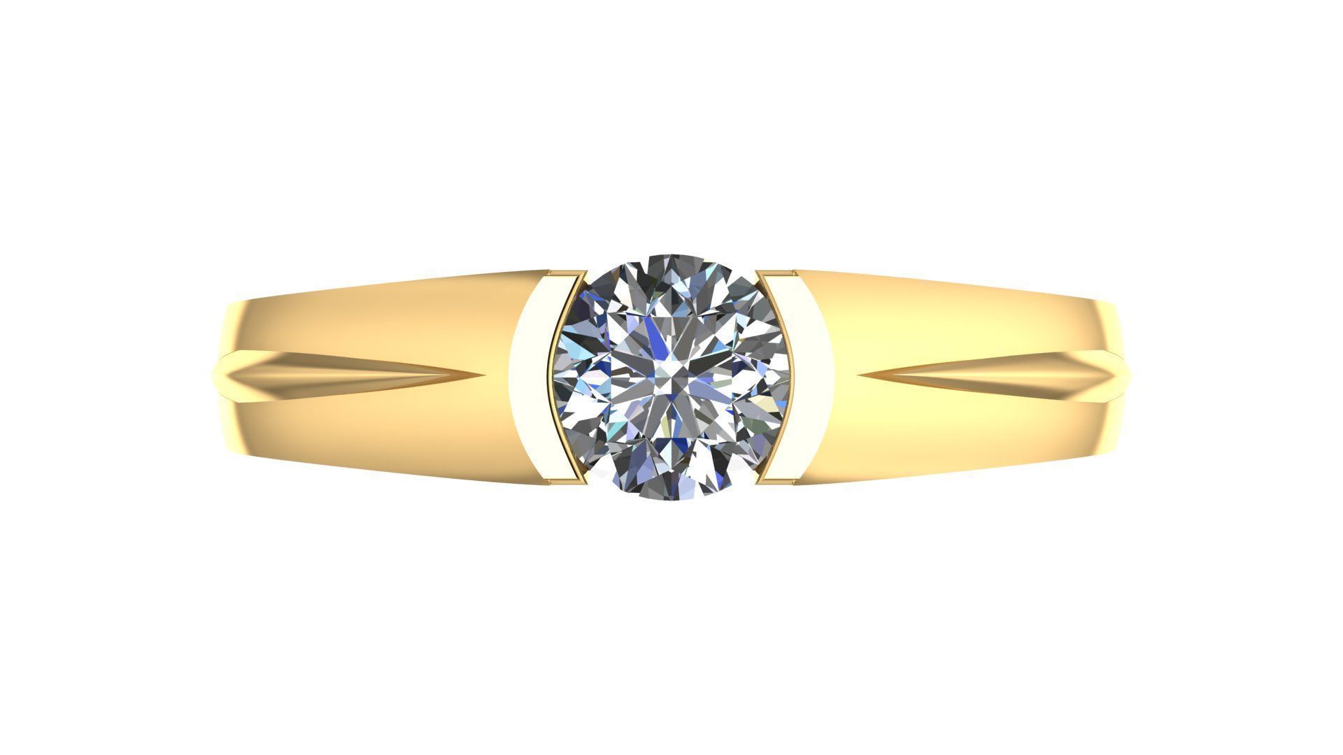 Ring Model - Diamond Ring Printable Model 3D print model_1