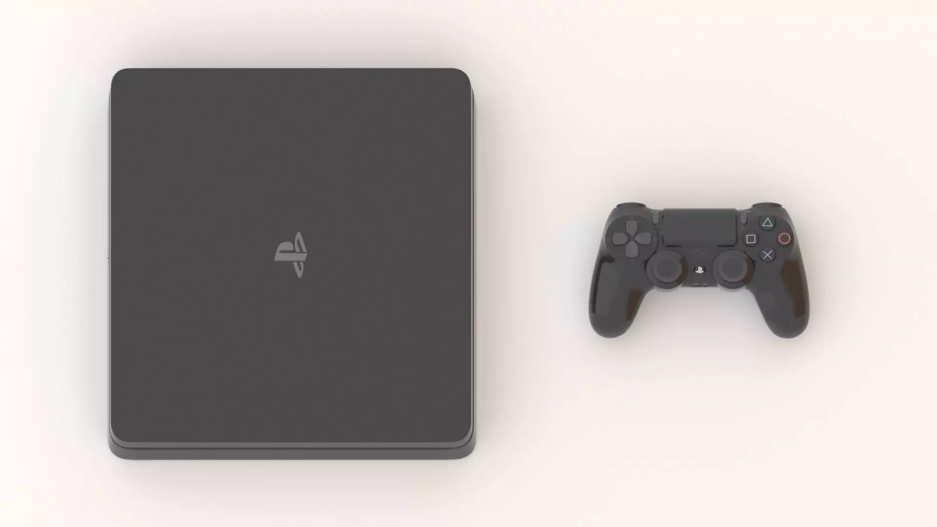 PlayStation 4 Jet Black Low-poly 3D model