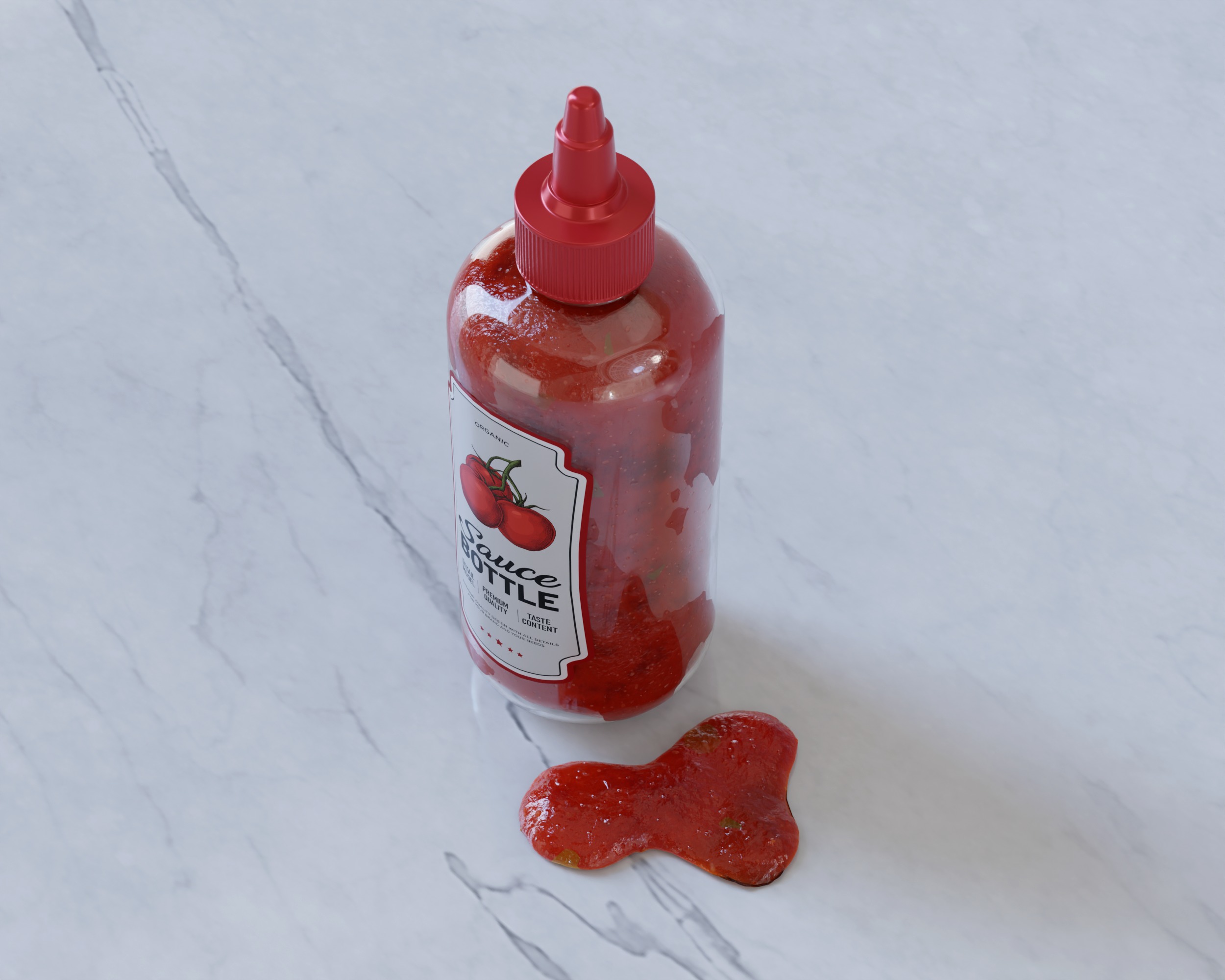 Tomato Sauce Bottle 3D model_2