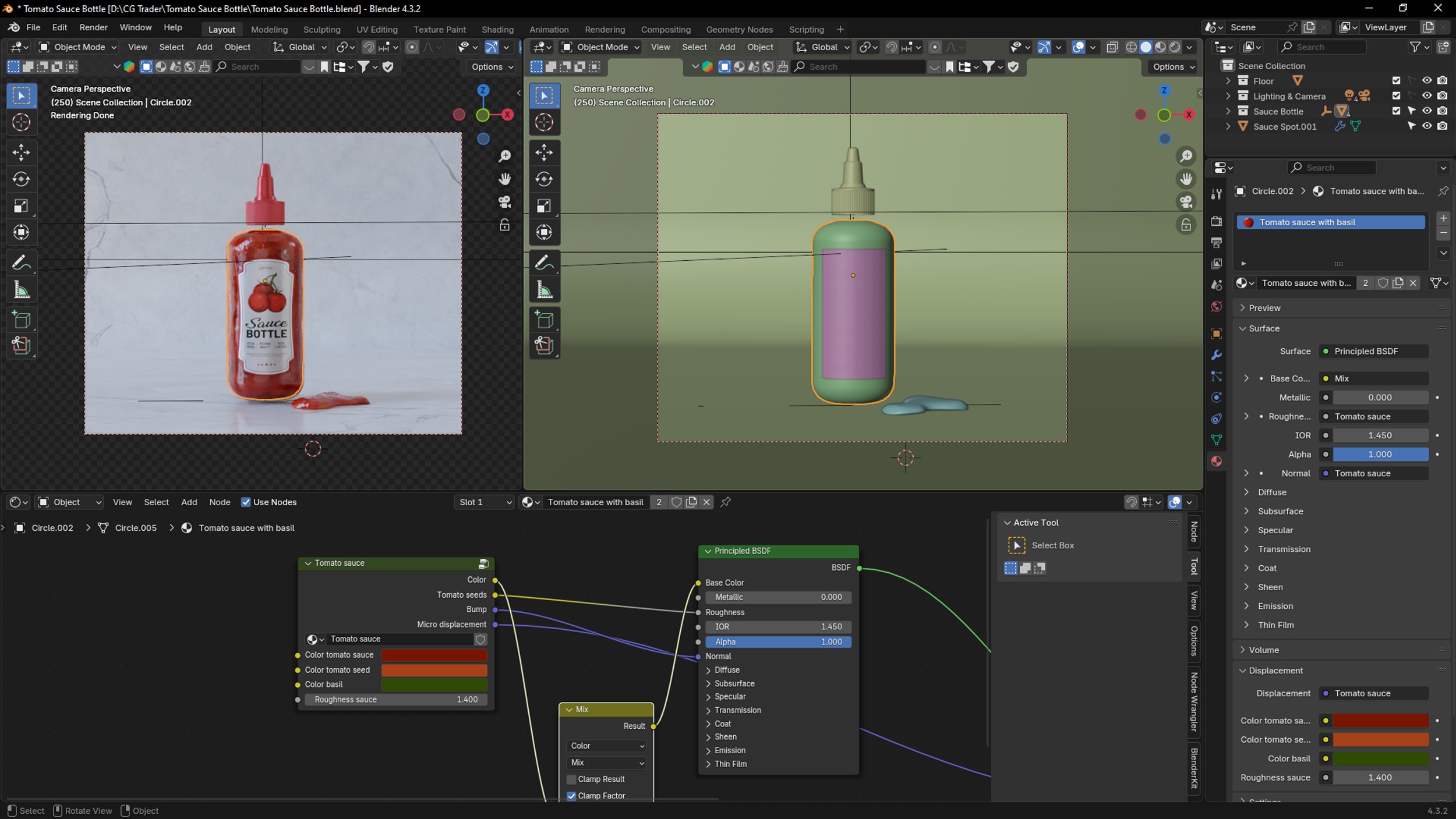 Tomato Sauce Bottle 3D model_8