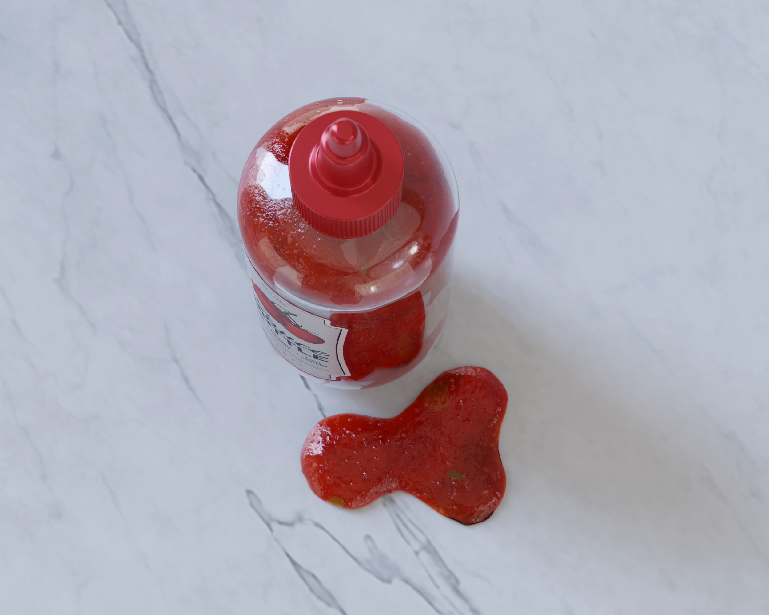 Tomato Sauce Bottle 3D model_3