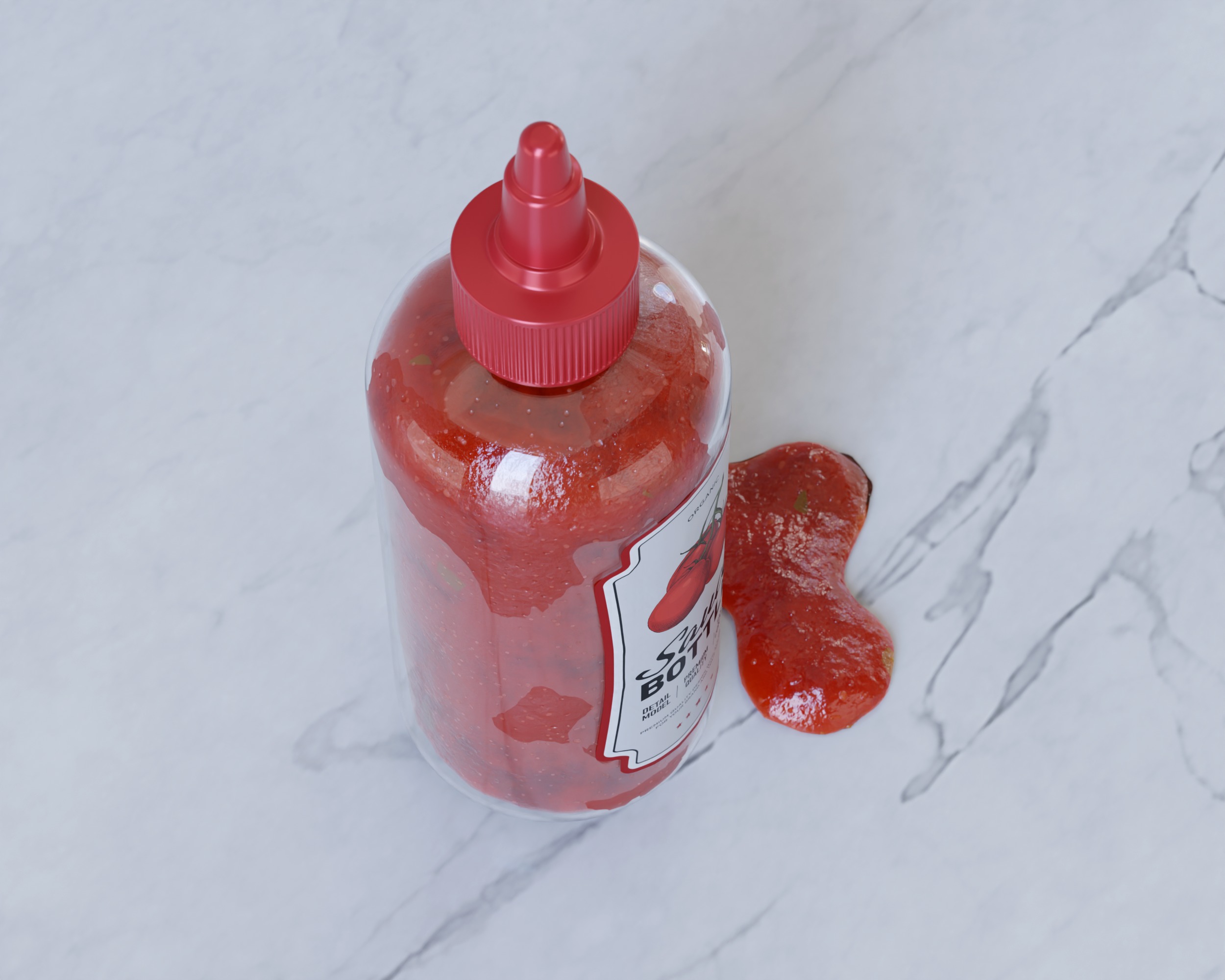 Tomato Sauce Bottle 3D model_4