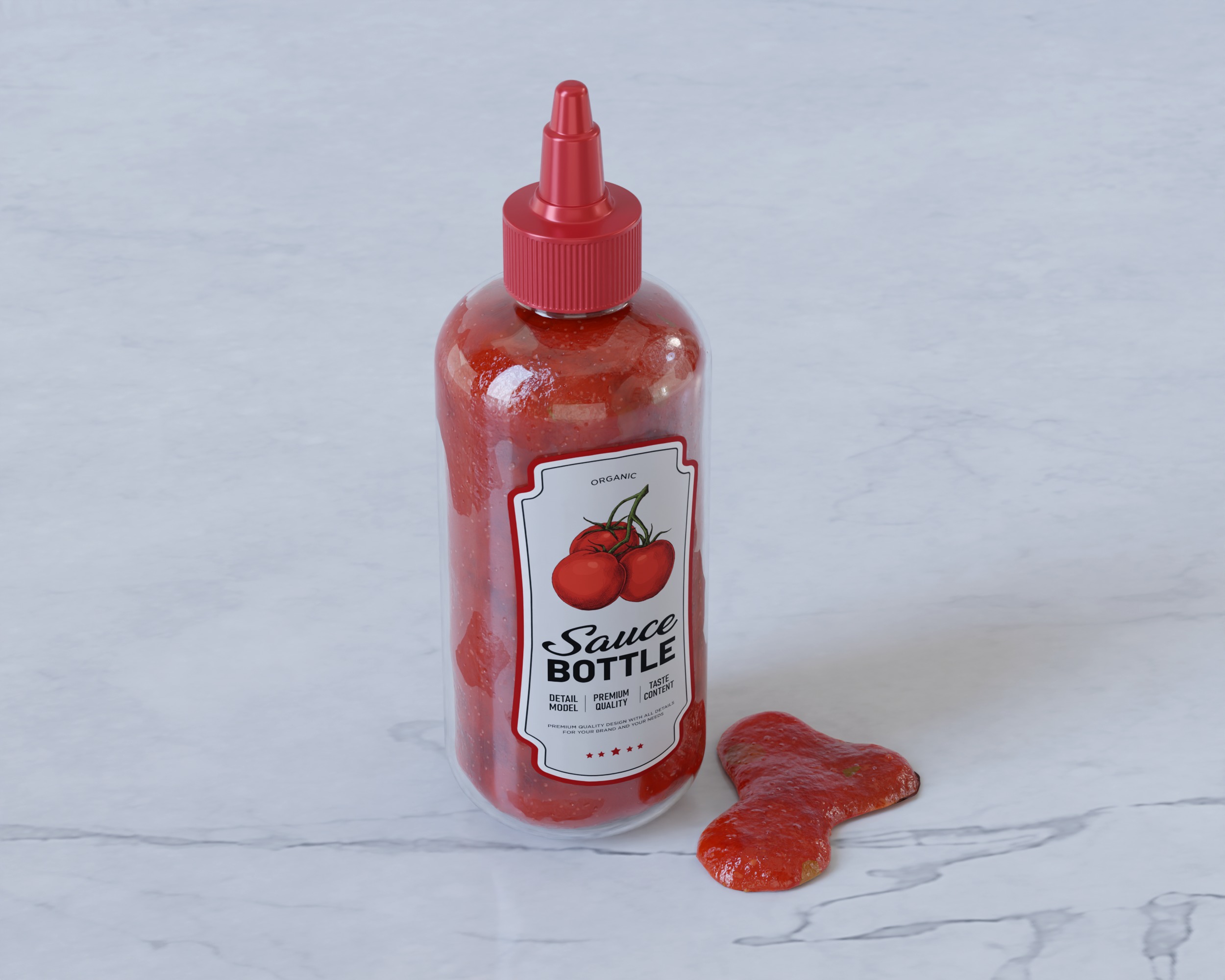 Tomato Sauce Bottle 3D model_1