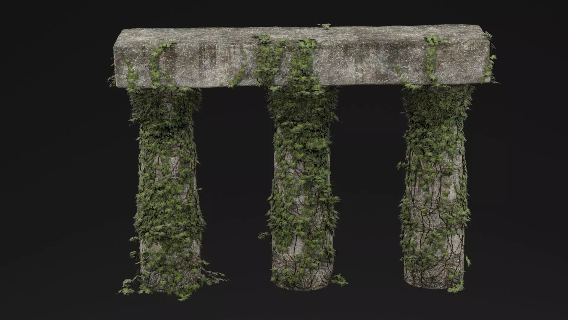 Greek Column Ivy Free 3D model