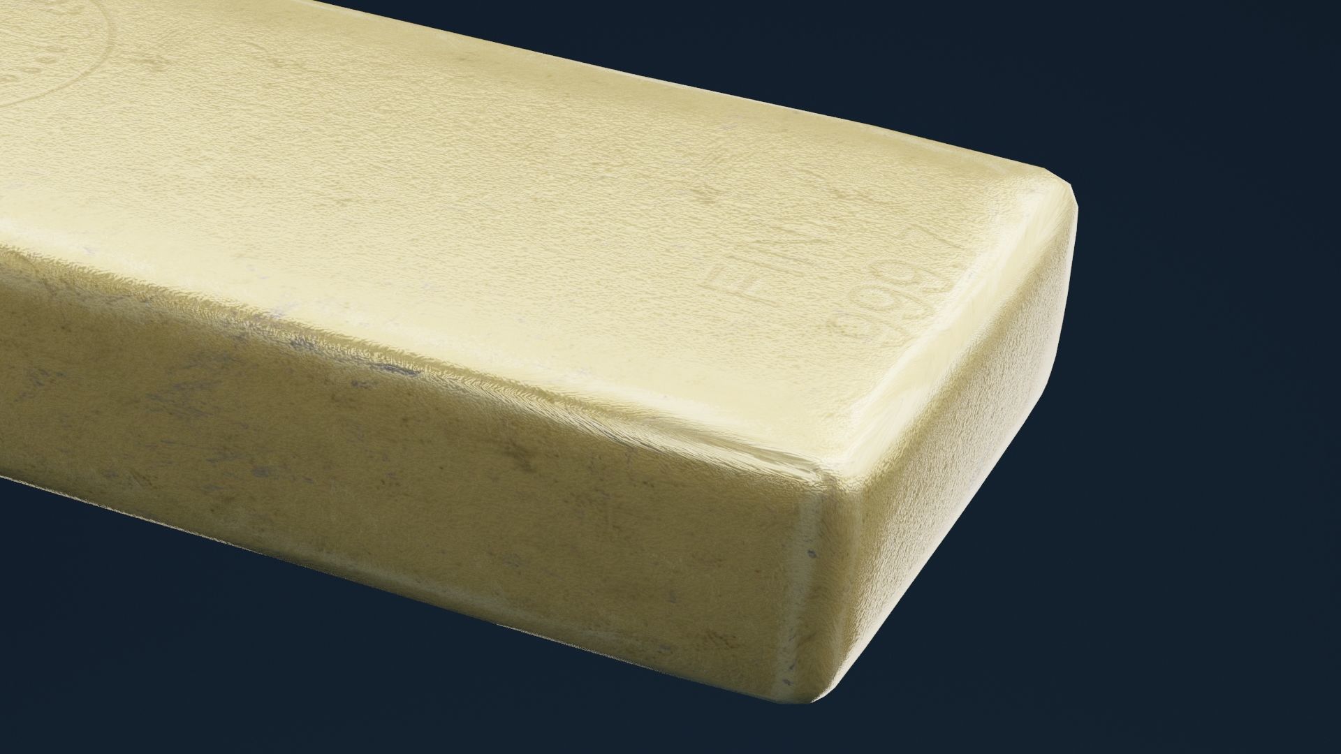 Golden Bar Low-poly 3D model_1