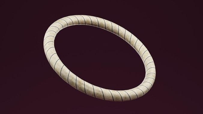 Golden Band Jewelery Low-poly 3D model