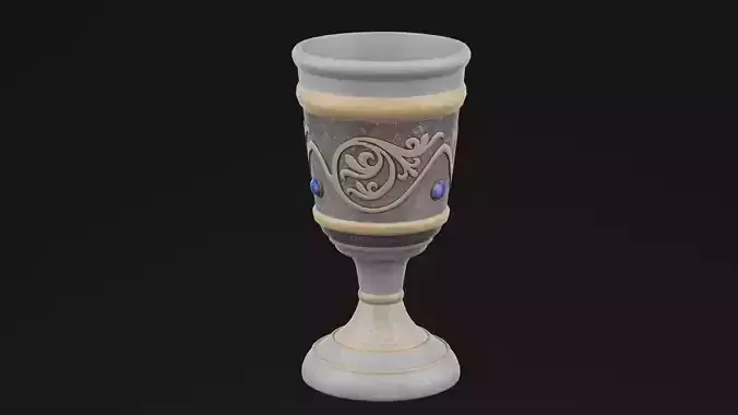 Ornate Goblet Low-poly 3D model