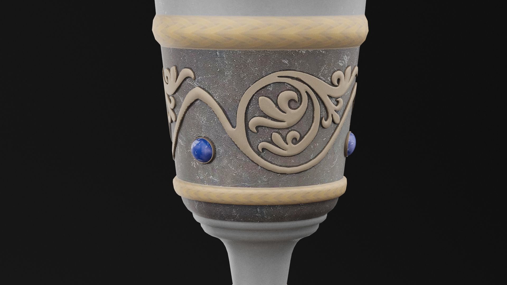 Ornate Goblet Low-poly 3D model_4