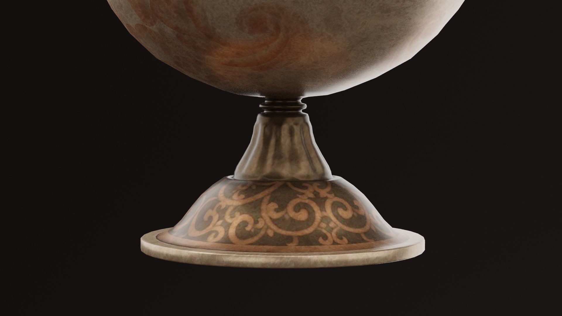 Genie Magic Lamp Low-poly 3D model_4