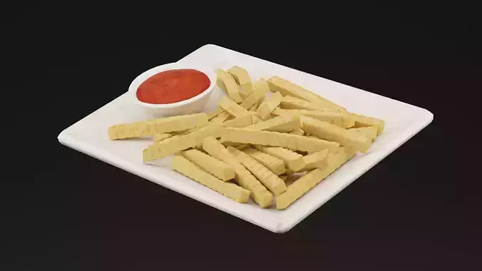 Fried Potatoes 3D model