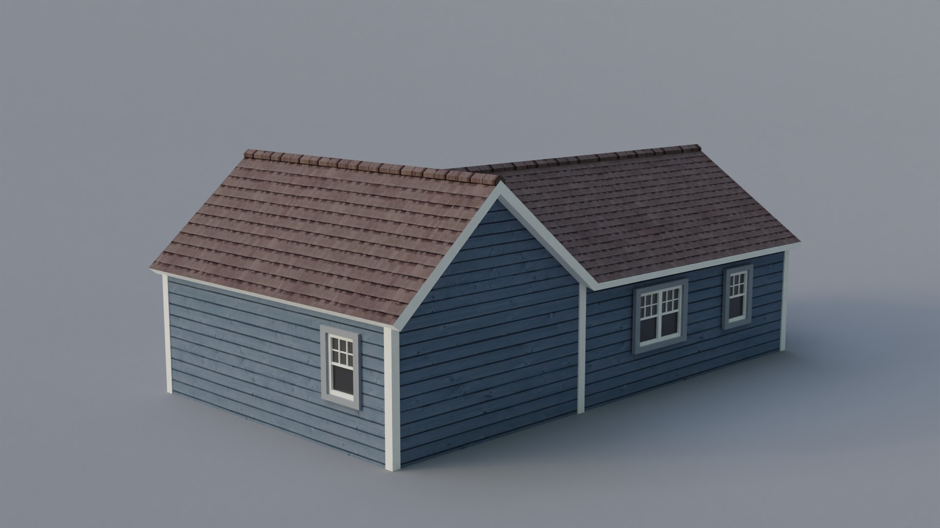 Low Poly house 9 Low-poly 3D model_5