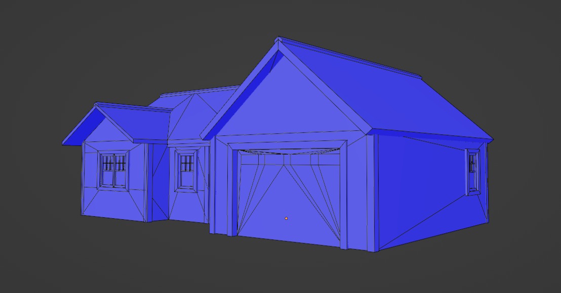 Low Poly house 9 Low-poly 3D model_9