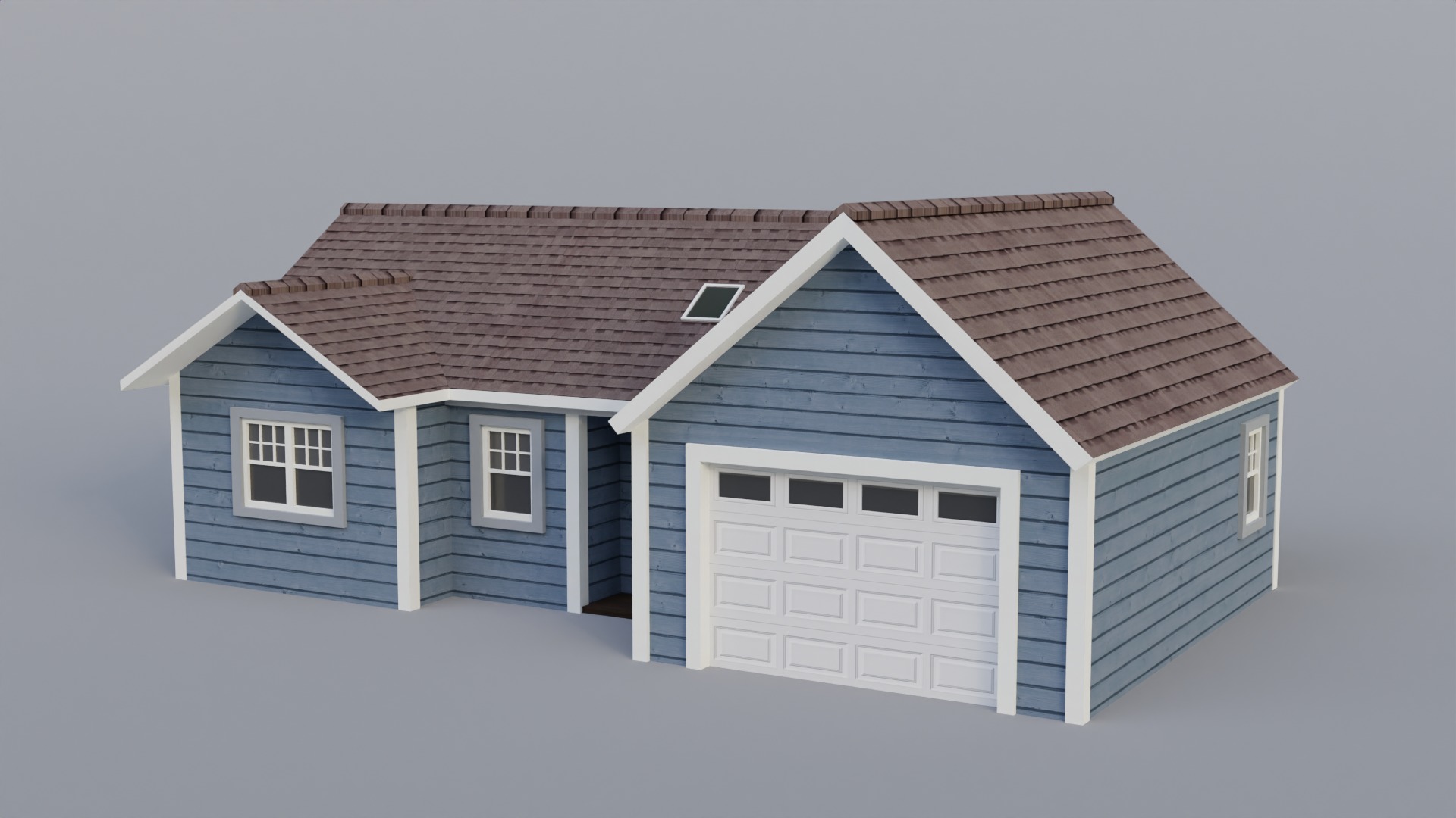 Low Poly house 9 Low-poly 3D model_1