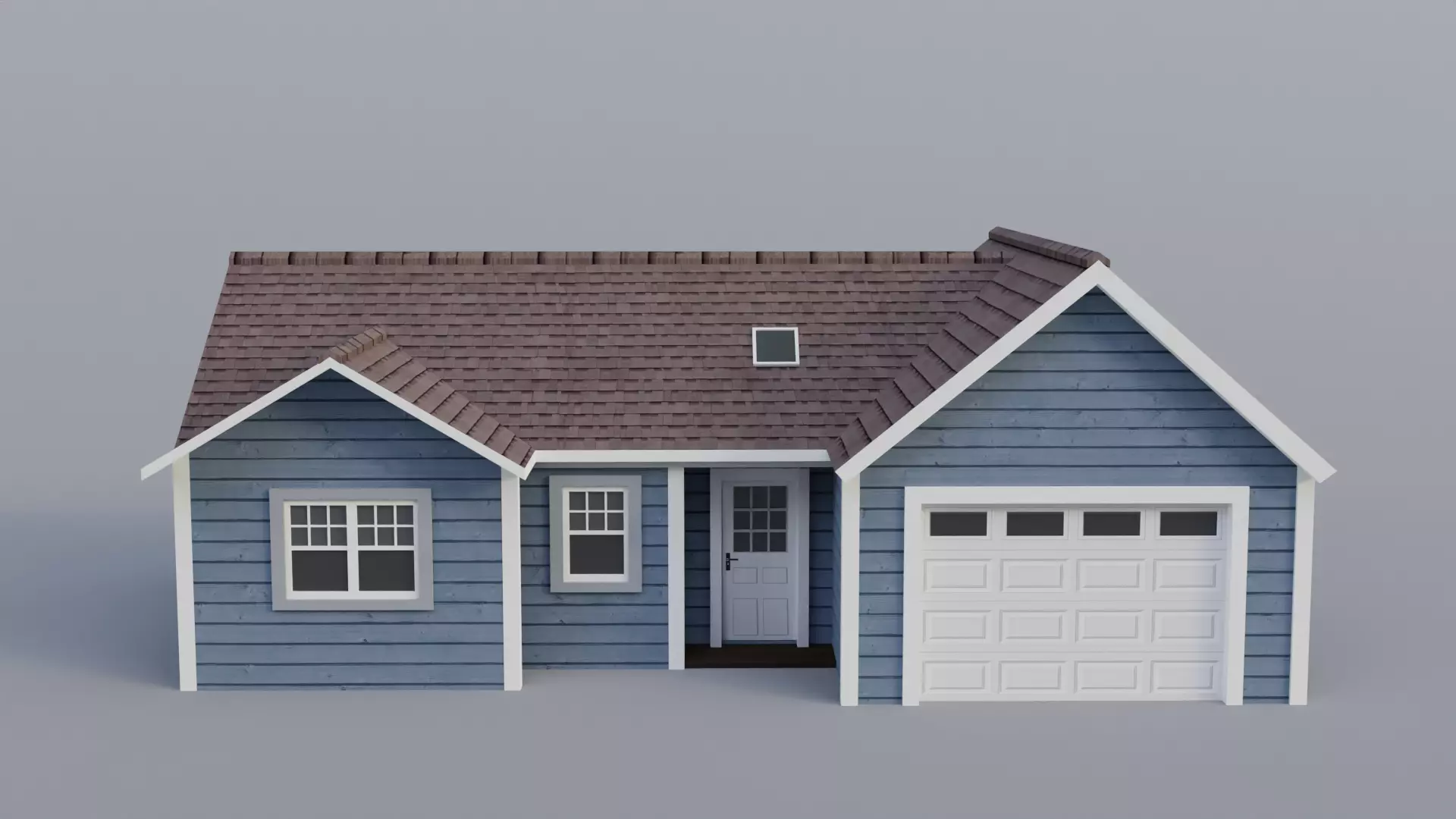 Low Poly house 9 Low-poly 3D model_0