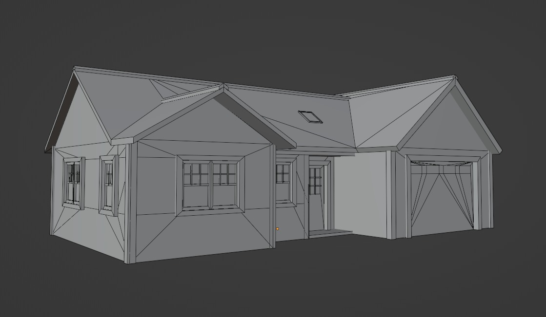 Low Poly house 9 Low-poly 3D model_8