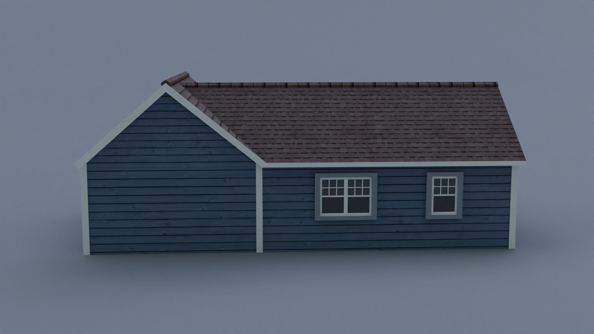 Low Poly house 9 Low-poly 3D model_7