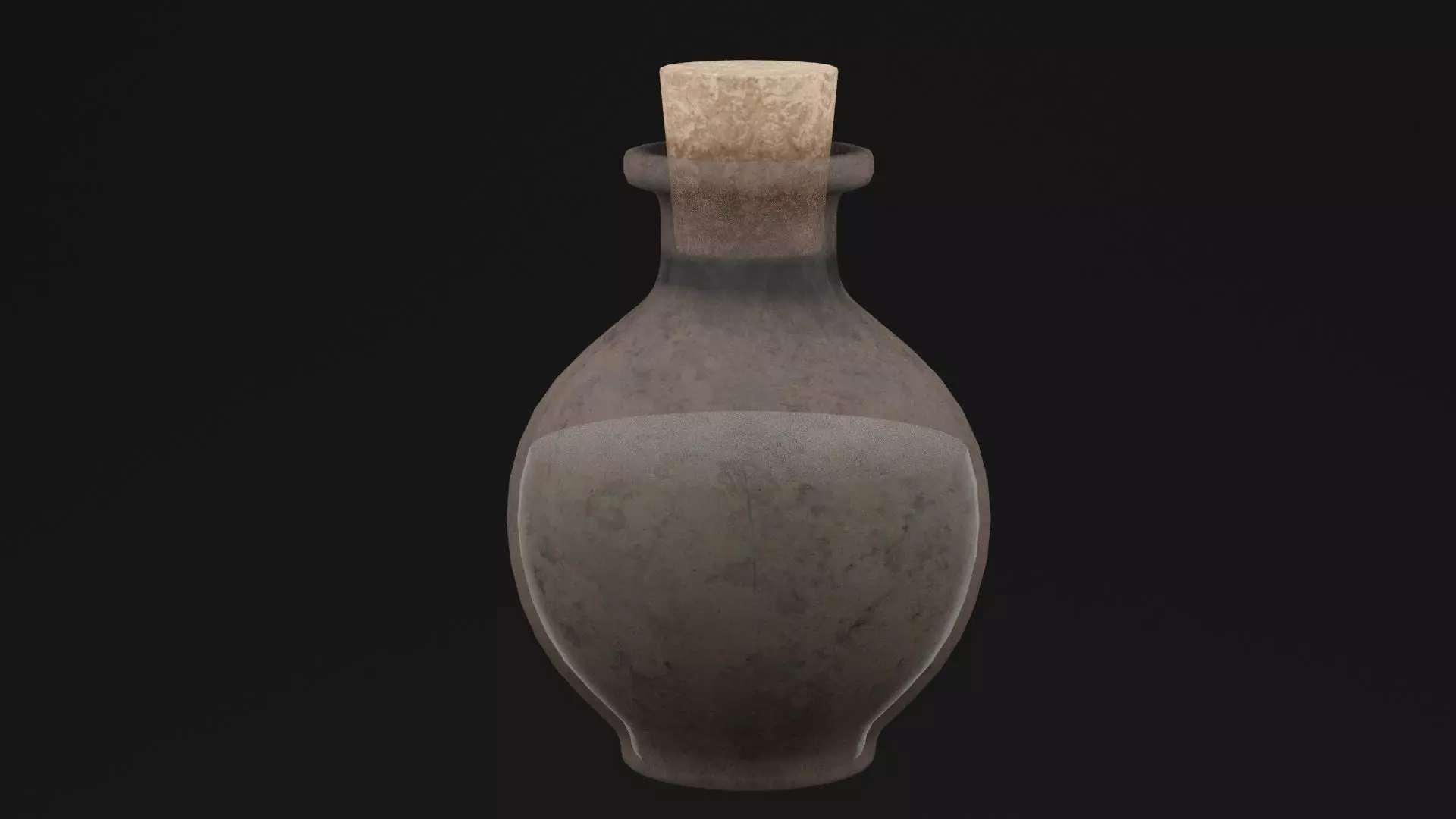 Elixir Potion Bottle Low-poly 3D model_0