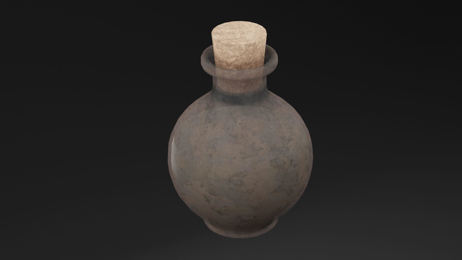 Elixir Potion Bottle Low-poly 3D model_3
