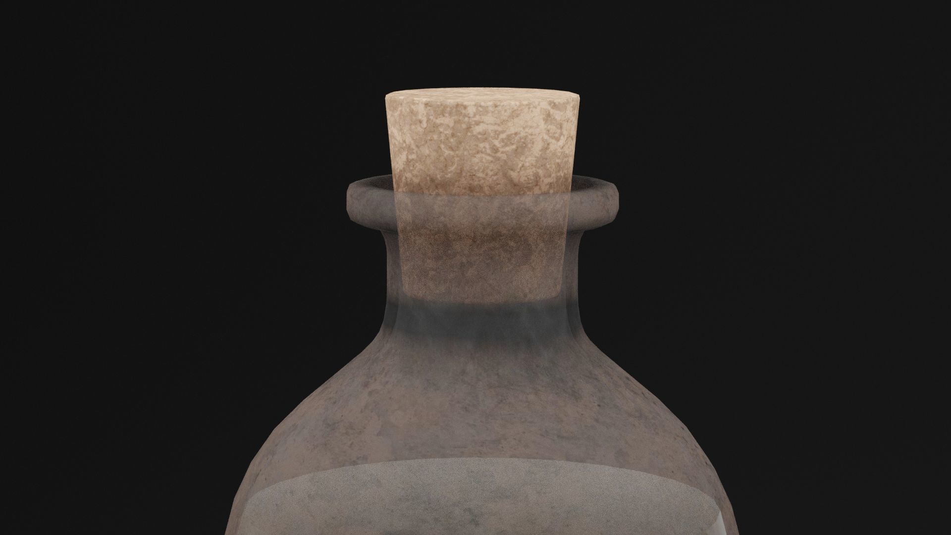 Elixir Potion Bottle Low-poly 3D model_1