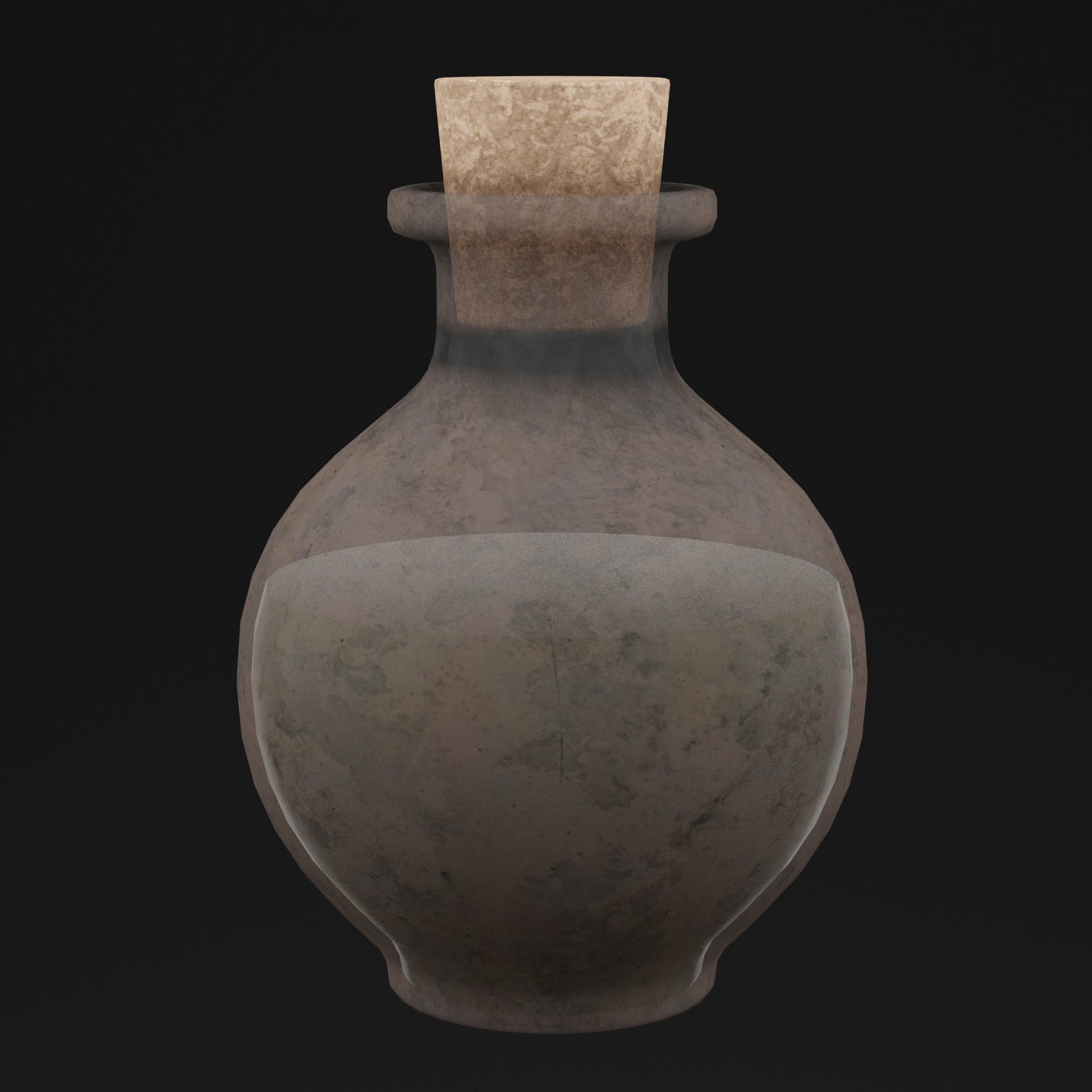 Elixir Potion Bottle Low-poly 3D model_6