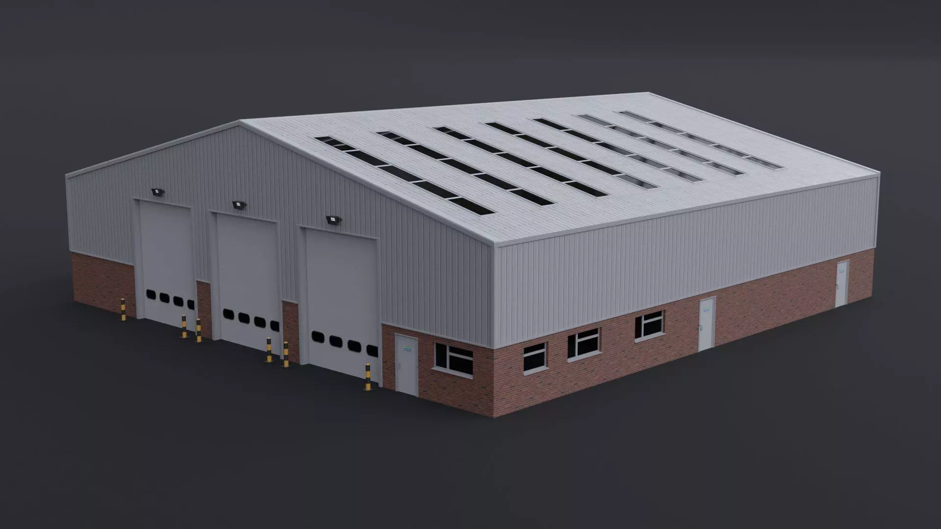 Warehouse 11 Low-poly 3D model