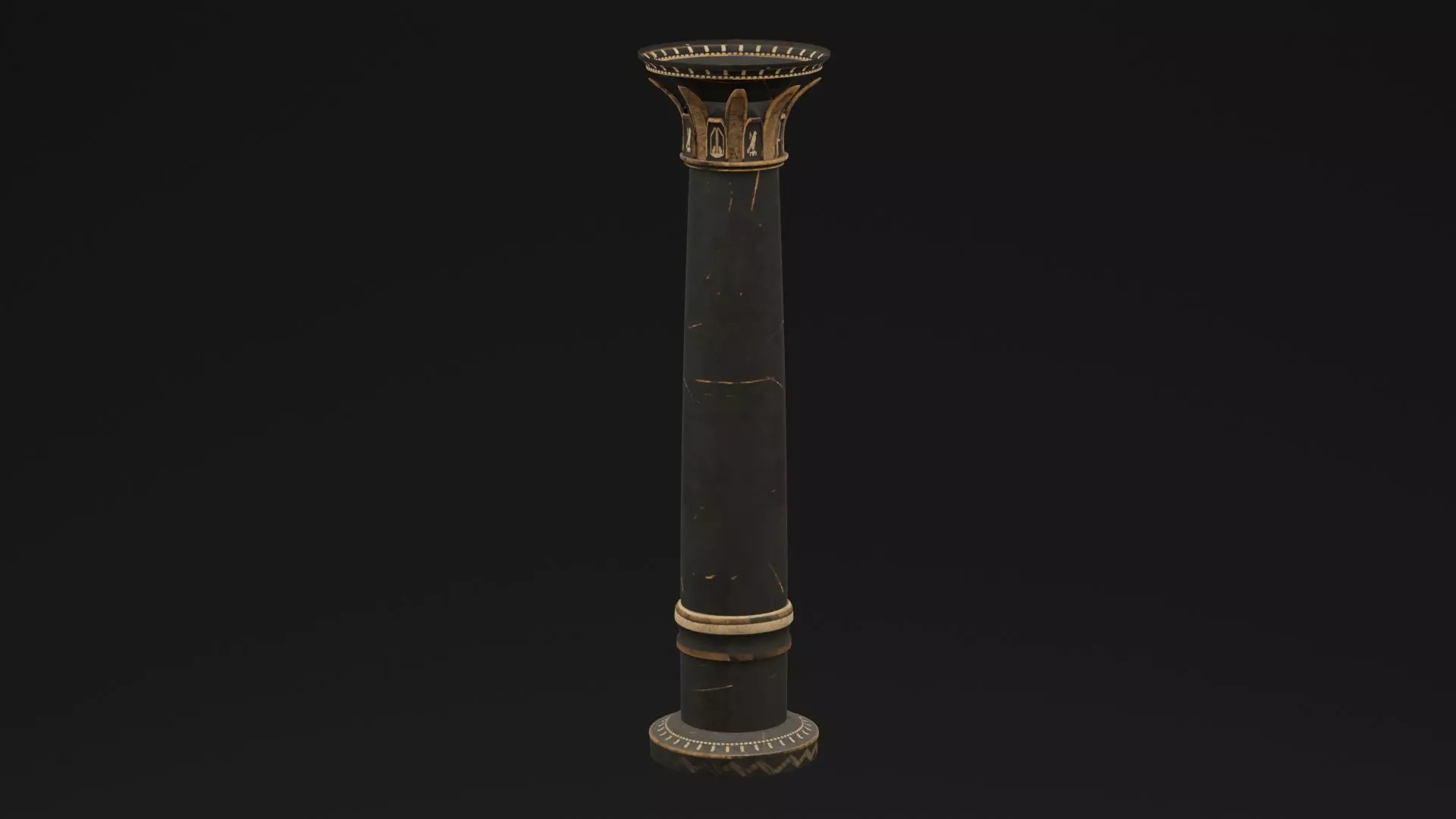 Egyptian Ancient Column 3D model_0