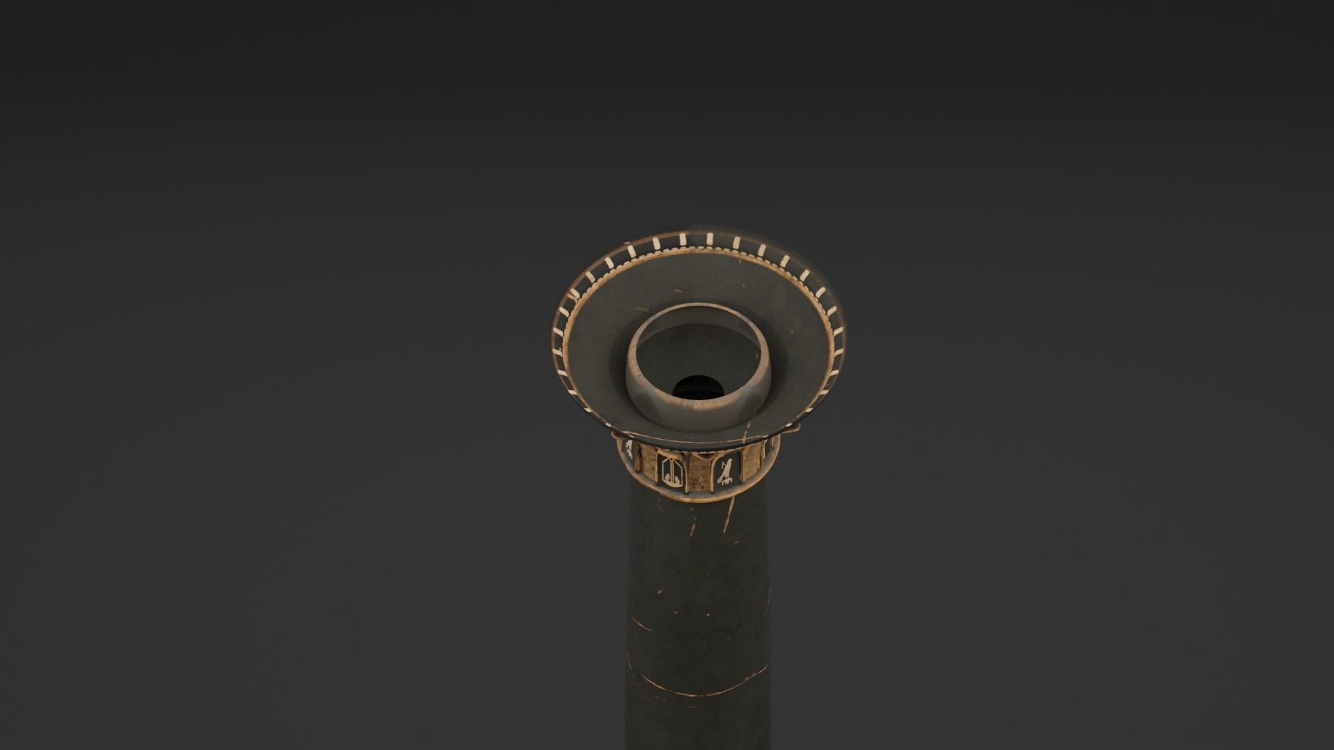 Egyptian Ancient Column 3D model_4