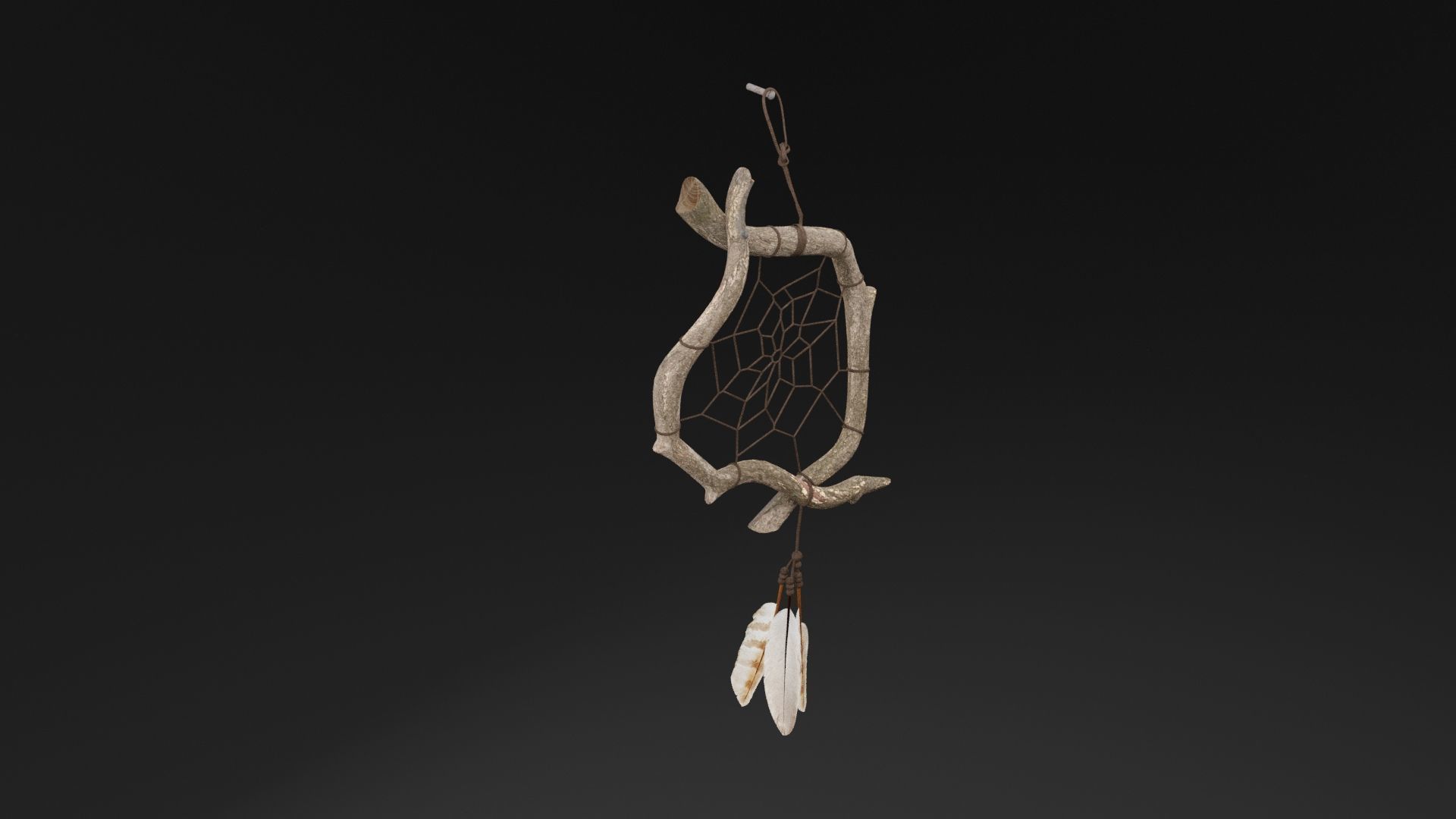 Dream Catcher Low-poly 3D model_3