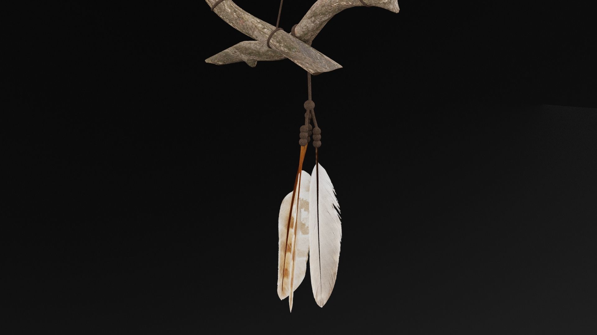 Dream Catcher Low-poly 3D model_2