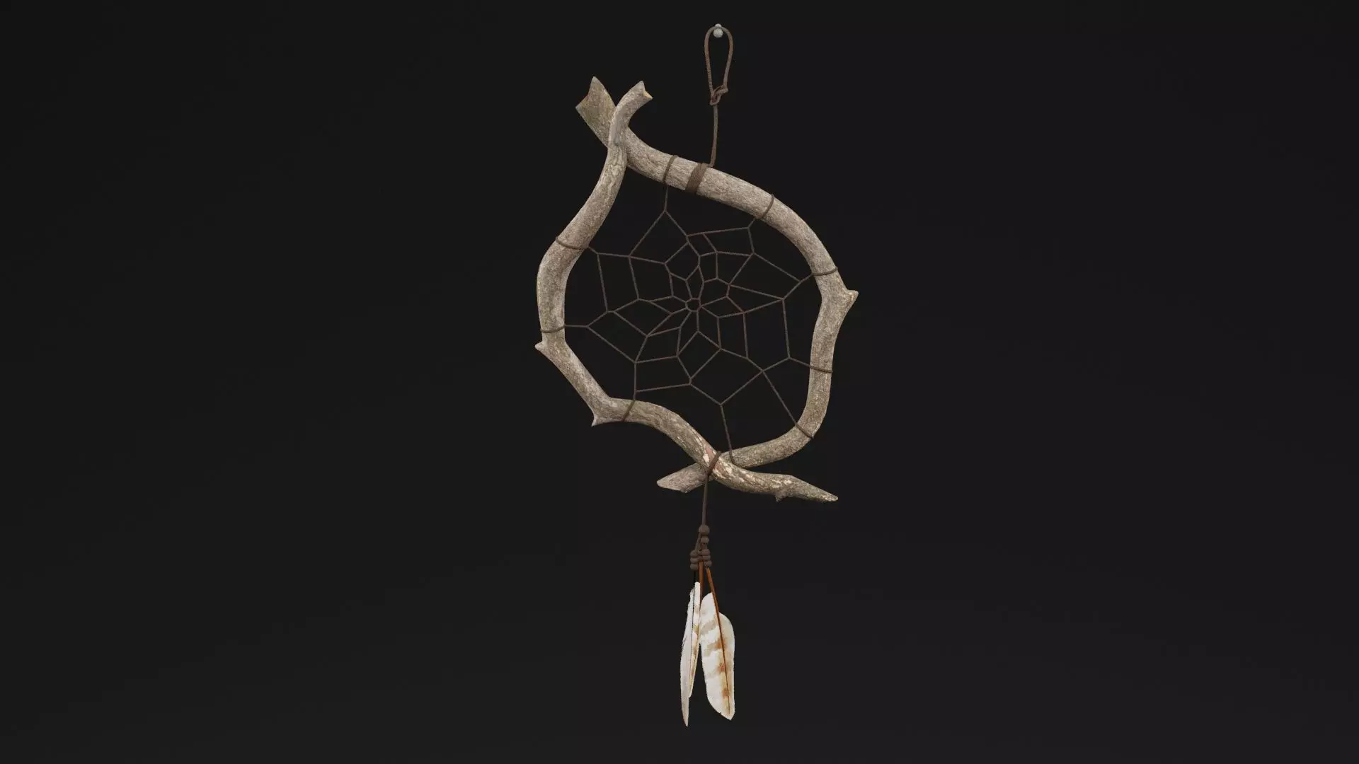 Dream Catcher Low-poly 3D model_0