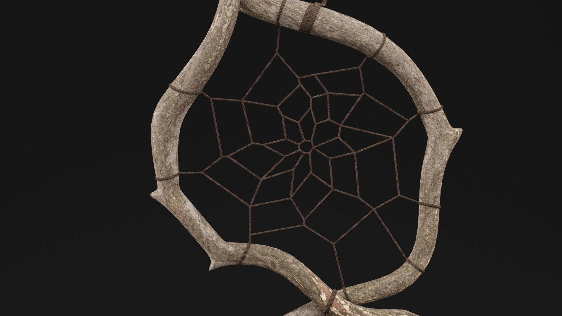 Dream Catcher Low-poly 3D model_4