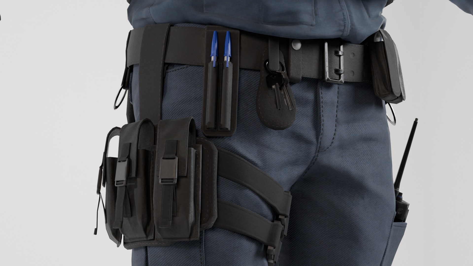 Police swat - Rigged 3D model_2